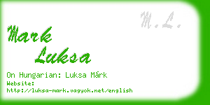 mark luksa business card